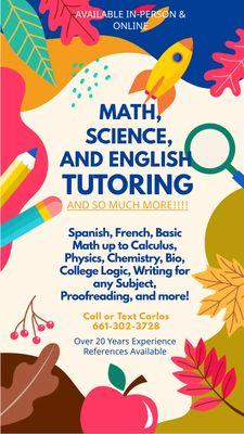 Professional Private Tutoring By Carlos