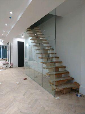 1/2" glass wall