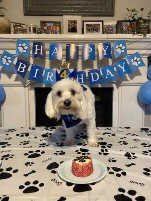 My handsome dude and his bday cake