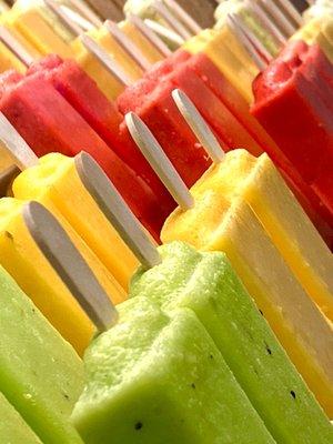 Various flavors of popsicles!