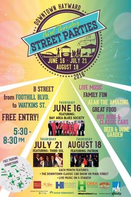 Don't miss the final Hayward Chamber sponsored Downtown Street Party on Aug. 18th