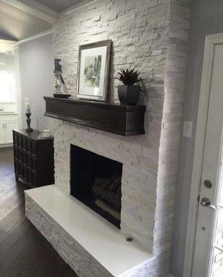 Fireplace.