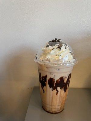 Oreo cookie latte