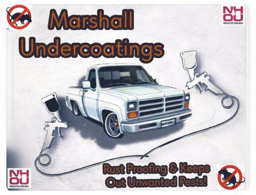 Marshall Undercoatings is an authorized applicator of New Hampshire oils Undercoatings