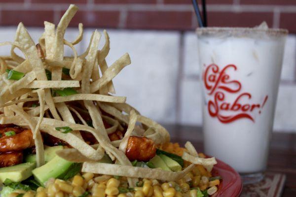 Salads made fresh and our homemade horchata!