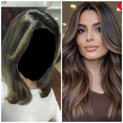 How my hair turned out and what the "stylist" said she was going to do.