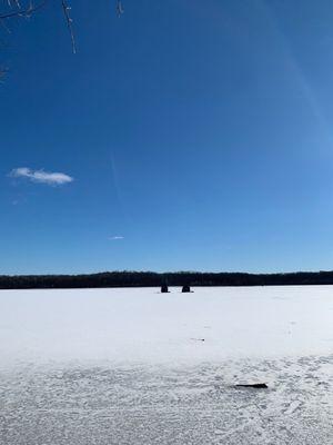 Ice fishing going on at Waterloo Recreation Area!