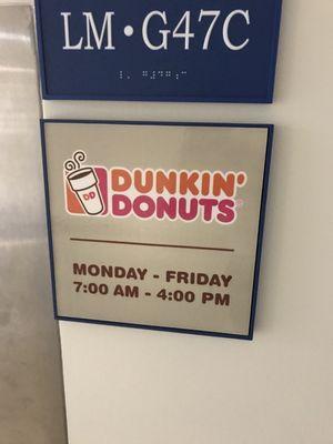 Dunkin' Donuts in the Library of Congress Madison Building.