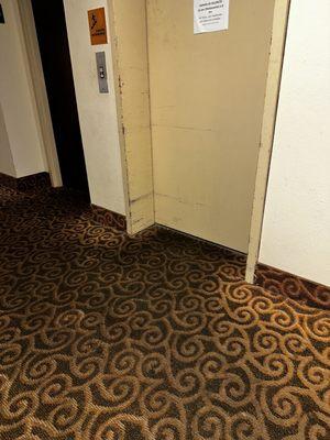 Carpet to elevator