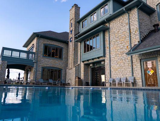 A photo of the members-only pool area.