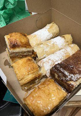 3 types of baklava and other goodies