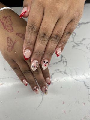 Christmas nails almond shaped