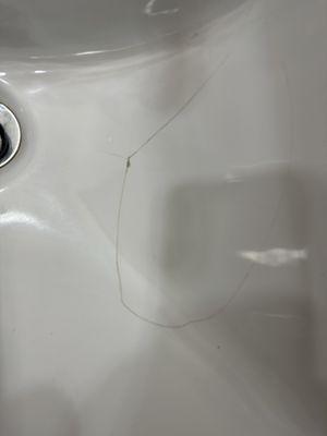 Large sink crack