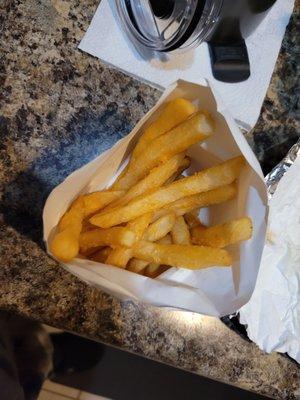 French fries still hot and good when I got them