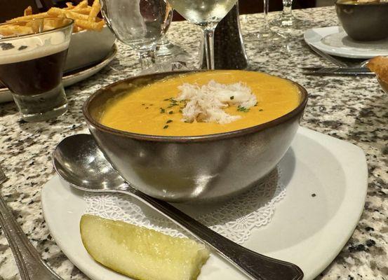 Bowl of crab bisque