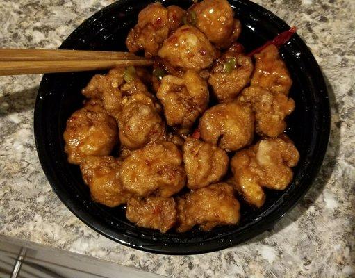 Mock General Tso's Chicken.