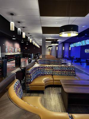 Bowling sitting area