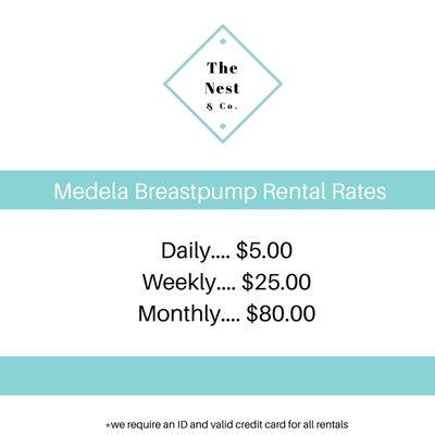 Breastpump rental rates