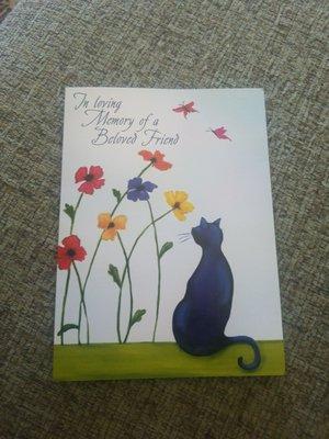 Sympathy card for my black cat.