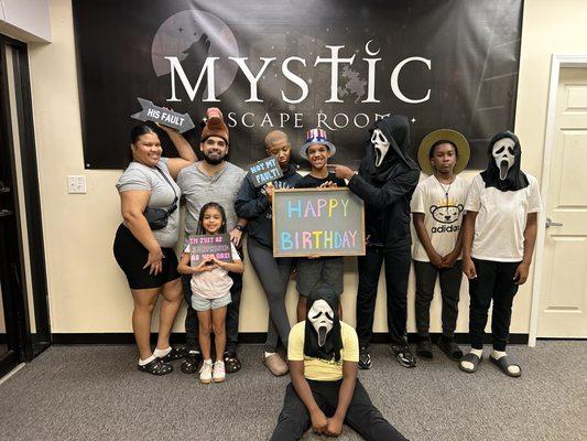 Birthday Fun at the escape room