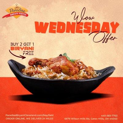 Buy2Get1 Biryani Free
ParadiseBiryaniCleveland.com/mayfield