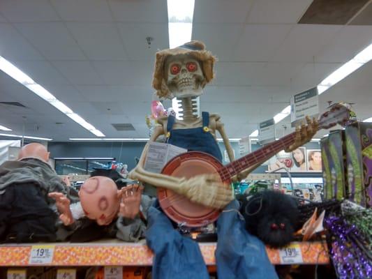 Great place for your Hallowe'en needs (especially if you need a banjo playing skeleton with light up eyes)