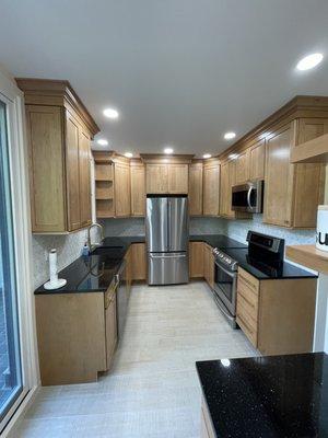 Natural wood kitchen remodel