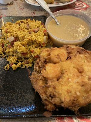 Shrimp Egg Foo Young with Pork Fried Rice