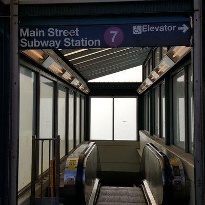 Escalators to Main St. Subway