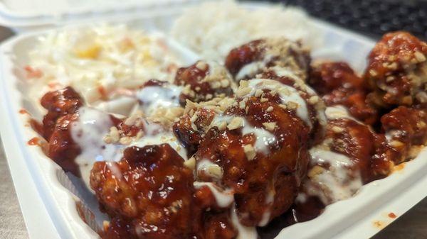 Korean crunchy ranch chicken gangjeong. $16.99