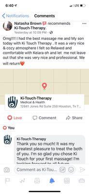 Facebook Reviews
www.facebook.com/ki.touch.therapy