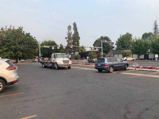 Over 20 open parking spaces. It is their right to enforce their towing policy, but what did that accomplish?