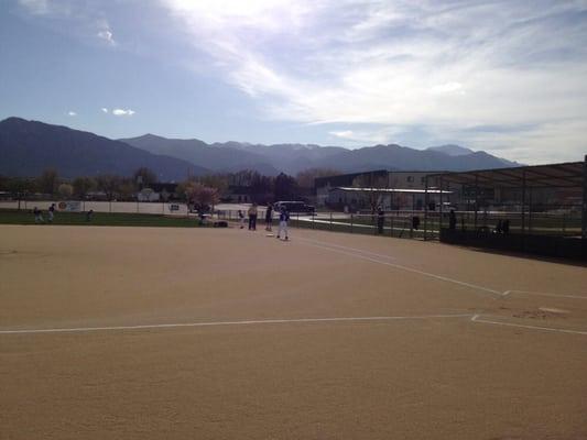 What a view from the ballfield tonight!