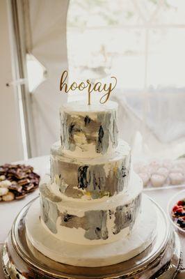 Water color wedding cake