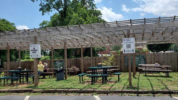 Spacious outdoor seating