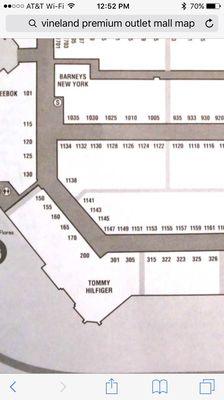 Ferragamo is store 1147 on this map (across from T Hilfiger).