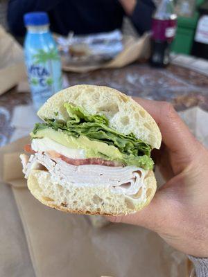 Turkey and Brie sandwich