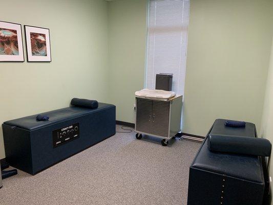 We have multiple modalities to help patients with their comfort levels and to facilitate healing.