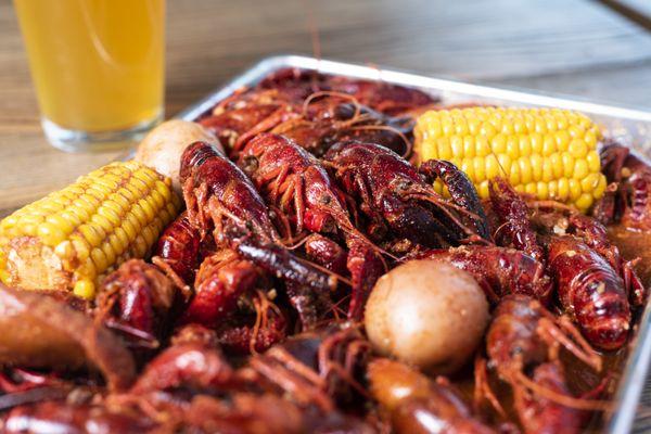 Live Crawfish Boil - Butter or Cajun Sauce