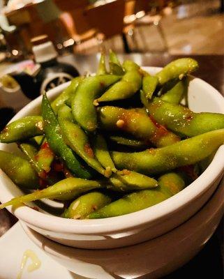 Steamed Edamame spicy