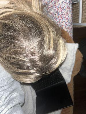 Bald spots along my scalp after getting it done at Lavender Park