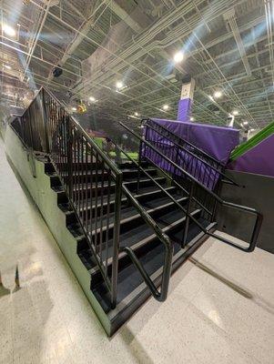 Stairs to the trampoline area