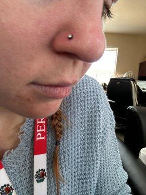 Nose piercing