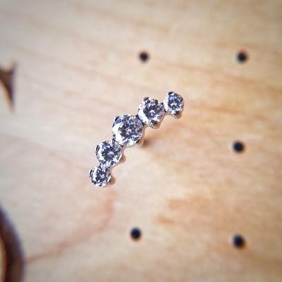 New arrivals! Implant grade titanium with Swarovski cubic zirconia gemstones. Made in the USA.