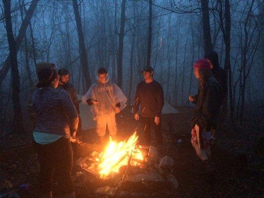 Nothing like a fire after a damp day on the trail