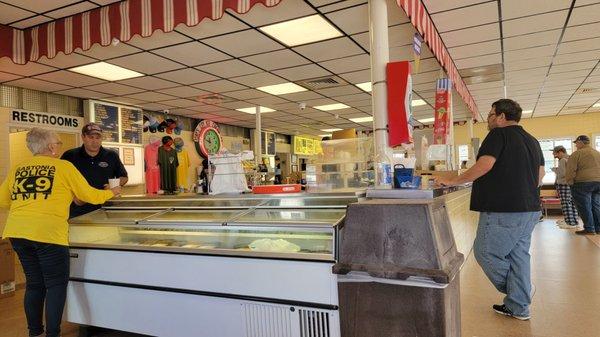 Ice cream counter