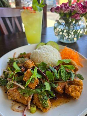 Spicy Crispy Chicken salad