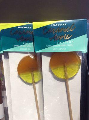 Caramel apple lollipops! Fall is officially in season at Starbucks!