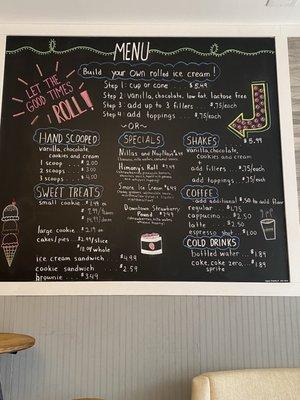 Menu board!