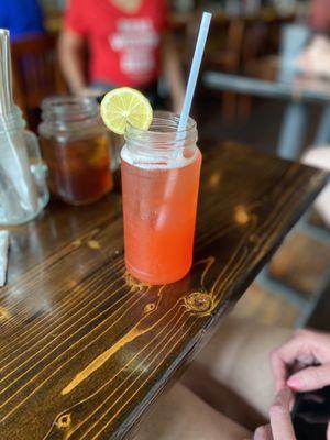 The strawberry Long Island signature cocktail